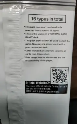 [ENG] Gundam Card Game - Clan Unity Starter Deck ST06 Bonus Pack *SEALED* - Image 3