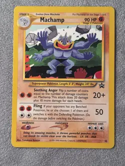 Machamp 43 Black Star Rare Promo Pokemon Card WOTC LP Excellent - Image 1