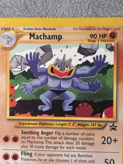 Machamp 43 Black Star Rare Promo Pokemon Card WOTC LP Excellent - Image 4
