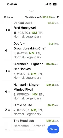 Lorcana Mixed Lot Namaari Clarabelle Headless Horseman Circle Of Life 27 Cards￼ - Image 5