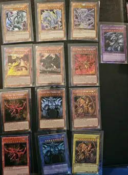 GOD CARDS OBELISK SLIFER WINGED DRAGON RA Blue Eyes Set Yugioh - Image 1
