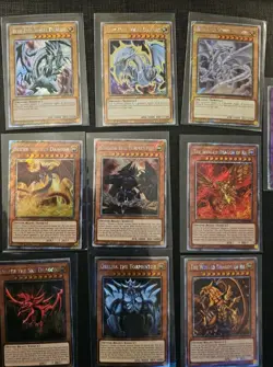 GOD CARDS OBELISK SLIFER WINGED DRAGON RA Blue Eyes Set Yugioh - Image 2