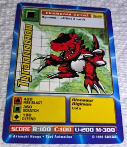 Digimon Cards - 1999 Digi-Battle Tyrannomon BO-66 - Image 1