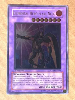 yugioh Elemental Hero Flare Neos POTD-EN032 Ultimate Rare 1st Edition Near Mint - Image 1