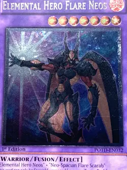yugioh Elemental Hero Flare Neos POTD-EN032 Ultimate Rare 1st Edition Near Mint - Image 2