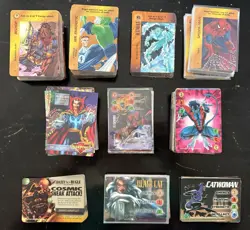 Vintage (1995 & 1996) Marvel Overpower Game LOT of Over 475 Cards - Image 1