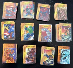 Vintage (1995 & 1996) Marvel Overpower Game LOT of Over 475 Cards - Image 2
