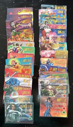 Vintage (1995 & 1996) Marvel Overpower Game LOT of Over 475 Cards - Image 3