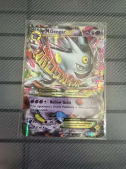 Pokemon M Gengar EX XY166 Mega Evolution Full Art Promo Holo Card XY Set - Image 1