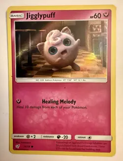 Jigglypuff 14/18 (Holo) Sun & Moon : Detective Pikachu, Pokemon - Image 1