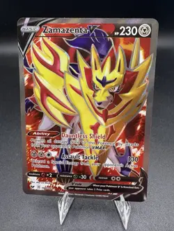 Zamazenta V 196/202 - Pokemon TCG Sword & Shield Full Art Holo Rare NM/M - Image 1