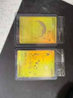POKEMON CELEBRATIONS UPC Gold Promo POKEBALL SWSH146 & PIKACHU V SWSH145 Sealed! - Image 1