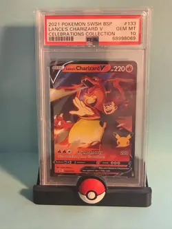 Graded POKEMON LANCE'S CHARIZARD V BLACK STAR PROMO 133 - PSA GEM MINT 10 - Image 1