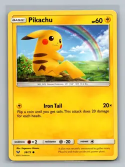 Pikachu 28/73 Common Shining Legends Pokemon Near Mint - Image 1