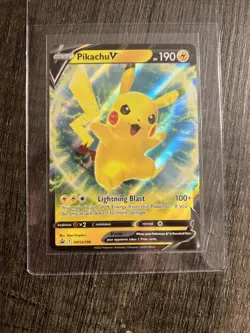Pokemon TCG Pikachu V SWSH Black Star Promos SWSH198 Holo Promo - Image 1