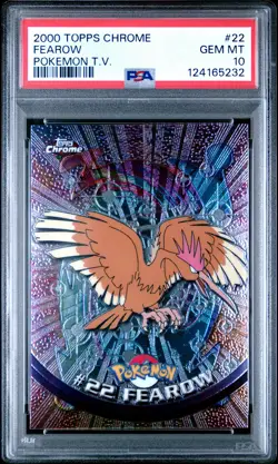 2000 TOPPS CHROME POKEMON T.V. #22 FEAROW PSA 10 - Image 1