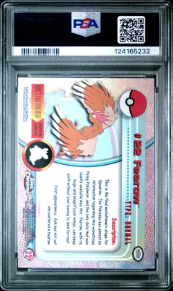 2000 TOPPS CHROME POKEMON T.V. #22 FEAROW PSA 10 - Image 2