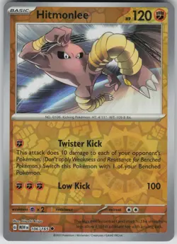 Pokemon TCG Hitmonlee Uncommon Reverse Holo SV: Scarlet & Violet 151 106/165 - Image 1