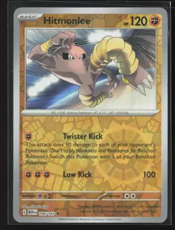 Hitmonlee Uncommon SV: Scarlet & Violet 151 106/165 NM Pokemon Reverse Holo - Image 1