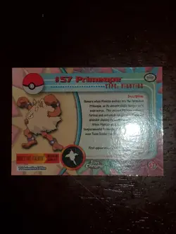 2000 Topps Chrome Holo Foil Tv Animation Ed. Pokemon #57 Primeape (Near Mint) - Image 4