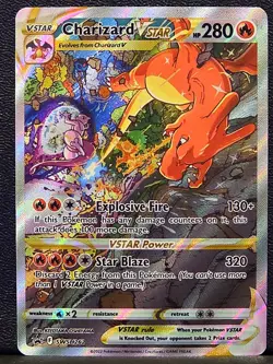 Pokemon TCG Charizard VSTAR SWSH262 Holo Black Star Promo Alternative Art - Image 1