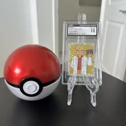 CGC GM 10!! 1998 Pokemon Merlin Series 1 Sticker Prof. Oak Special Glitter #S33 - Image 1