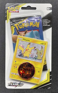 Pokemon Team Up Blister Packs - 2 Pikachu SM162 & 1 Mimikyu SM163 - Sealed - Image 2
