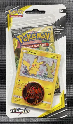 Pokemon Team Up Blister Packs - 2 Pikachu SM162 & 1 Mimikyu SM163 - Sealed - Image 4