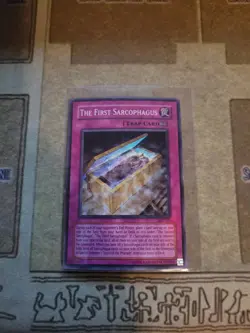 YUGIOH TCG THE FIRST SARCOPHAGUS AST-101 SUPER UNLIMITED EDITION MP - Image 3