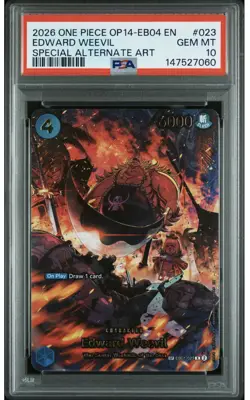 Edward Weevil Sp Op14 #023 One Piece PSA 10 - Image 1