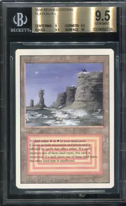 Plateau Revised Edition PSA 10 BGS 9.5 MTG Magic the Gathering - Image 1