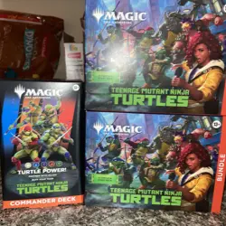Lot Of x2 Bundle Teenage Mutant Ninja Turtles TMT MTG And x1 Commanders Deck New - Image 1
