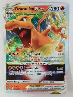 Carte pokemon FRANCAIS Dracaufeu VSTAR (BRS 018) Stars Etincelantes [EX] - Image 1