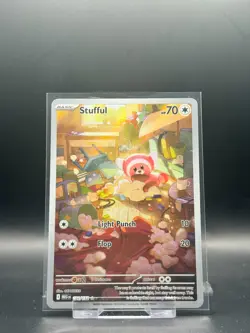 TCG Pokemon English IR Stufful 154/132 Me01: Mega Evolution Holo - Image 1