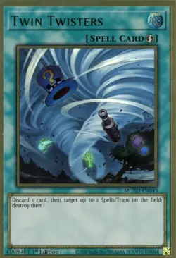 Yugioh! MP Twin Twisters - MGED-EN043 - Premium Gold Rare - 1st Edition Moderate - Image 1