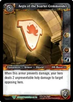 Aegis of the Scarlet Commander - Dungeon Treasure - World of Warcraft TCG - Image 1