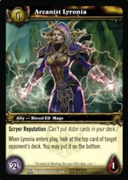 Arcanist Lyronia - Servants of the Betrayer - World of Warcraft TCG - Image 1