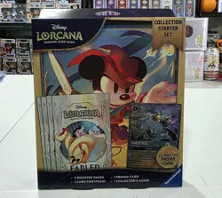 Disney Lorcana Fabled Collection Starter Set Tinker Bell Promo + 4 Packs Sealed - Image 1