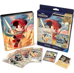 Disney Lorcana Fabled Collection Starter Set Tinker Bell Promo + 4 Packs Sealed - Image 2