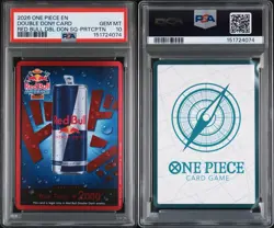 2026 ONE PIECE PROMOS DOUBLE DON!! CARD RED BULL DBL DON SQ-PRTCPTN PSA 10 - Image 3