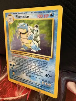 Base Set Blastoise Holo 2/102 WOTC Vintage Pokemon Card MP - Image 3