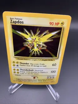 Pokemon TCG Zapdos Holo Rare Unlimited Card Base Set 16/102 MP - Image 1