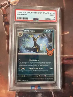 2024 POKEMON TRICK OR TRADE #130 UMBREON PSA 9 Pokemon Card - Image 1