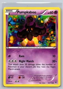 Pumpkaboo 44/119 XY Phantom Forces Pokemon Card Psychic Basic Night March TCG - Image 1