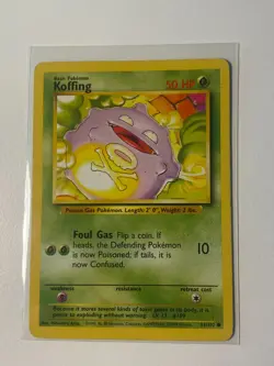 Pokemon TCG - Koffing - 51/102 - Base Set non holo card WOTC - Image 1