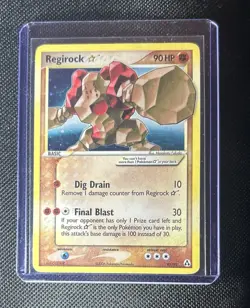 Gold Star Regirock - 91/92 EX Legend Maker - Pokemon Card - Image 1