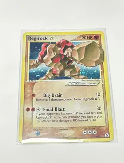 Gold Star Regirock - 91/92 EX Legend Maker - Pokemon Card - Image 3
