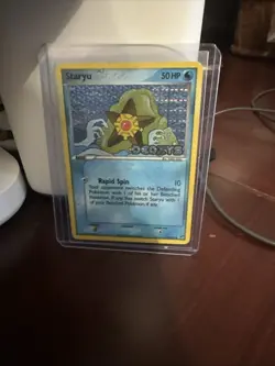 Pokemon Card - Staryu Deoxys 77/107 Reverse Holo Stamped - Image 1