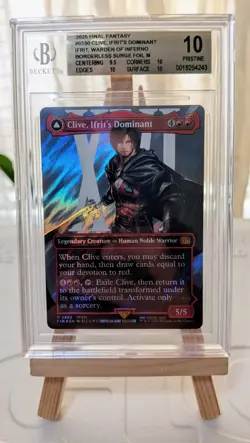 BGS 10 Clive, Ifrit's Dominant (Borderless Surge Foil) Final Fantasy -MTG - Image 1