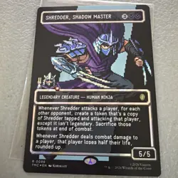 Shredder, Shadow Master (Surge Foil) - Borderless | Pixel - MTG Commander: TMNT - Image 1